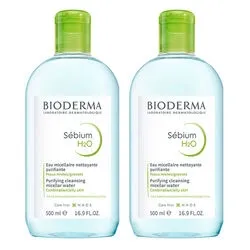 Bioderma Sebium H2O Yüz ve Makyaj Temizleme Suyu 2 x 500 ml 8699956510477 - 2